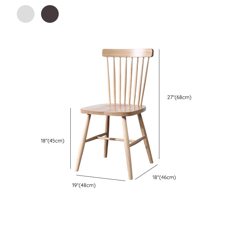 Traditional Side Chair Wood Slat Back Dining Room Chair for Kitchen