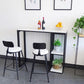 Rectangle Counter-height-Height Pub Table Coffee Shop Pub Bar Table avec rangement