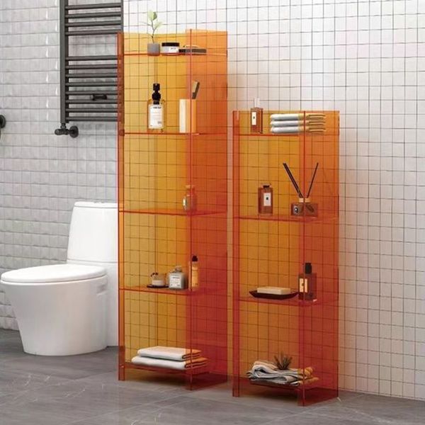 Acrylic Closed Back Standard Bookshelf Vertical Glam Bookshelf Clearhalo 'Bookcases' 'furn' 'furn_bookcases' 'Furniture' 'furniture_bookcases' 'kitchen' 'kitchen_bookcases' 'Living Room Furniture' 'Office Furniture' 1200x1200_005208a5-0f6f-4595-a35a-1b559672ba8d