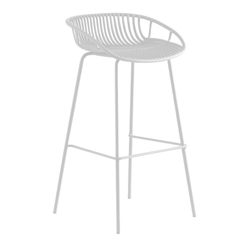 Contemporary Metal Bar Stool Bucket Counter Bar Stool with Metal Legs Clearhalo 'Bar Furniture' 'Bar Stools' 'bar_stools' 'furn' 'furn_bar_stools' 'Furniture' 'furniture_bar_stools' 'Kitchen & Dining Furniture' 1200x1200_00541fcd-c521-43c8-8181-36bde0e9f28e
