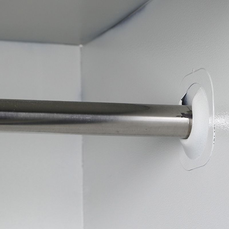 Steel White Storage Cabinet Contemporary Cabinet with Hinged Door Clearhalo 'Armoires & Wardrobes' 'armoires_wardrobes' 'Bedroom Furniture' 'furn' 'furn_armoires_wardrobes' 'Furniture' 1200x1200_00542c16-ea4b-4ec9-a201-7339b5b51696