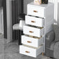 Contemporary Plastic Storage Cabinet for Bedroom Matte Finish Cabinet with Drawers