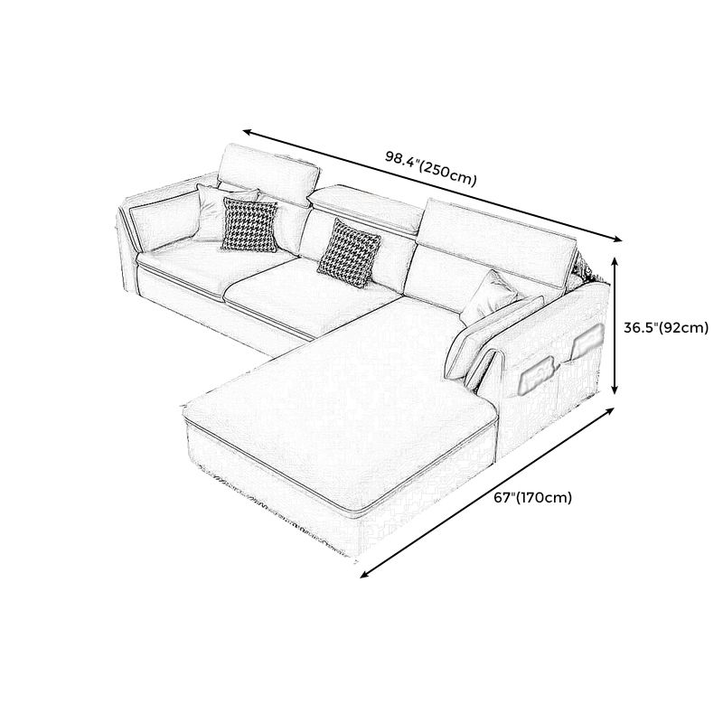 Stain-Resistant Faux Leather Flared Arm Sectional with Pillowed Back Cushions Clearhalo 'furn' 'furn_sectionals' 'Furniture' 'furniture_sectionals' 'kitchen' 'kitchen_sectionals' 'Living Room Furniture' 'Sectionals' 1200x1200_0054cc65-8e9d-45e4-b689-b3f18bd1ccf1