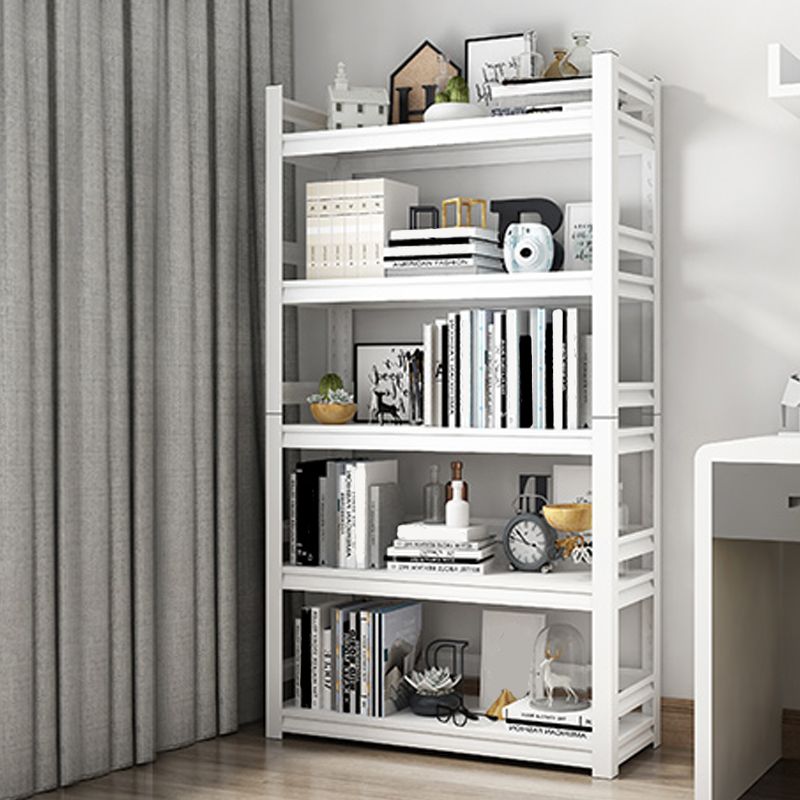 Open Standard Bookshelf Modern Minimalist Metal Rectangular Bookcase Clearhalo 'Bookcases' 'furn' 'furn_bookcases' 'Furniture' 'Office Furniture' 1200x1200_00551ae2-a179-44bd-932c-8b5e33508149