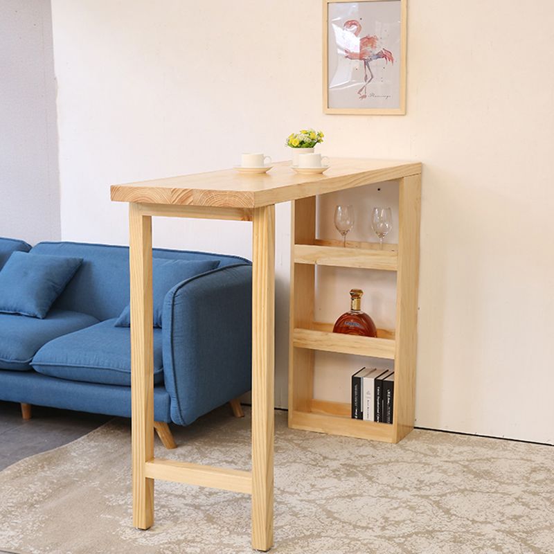 Ensemble de table de pub rectangulaire en bois massif, table et tabourets 1/2/3 pièces