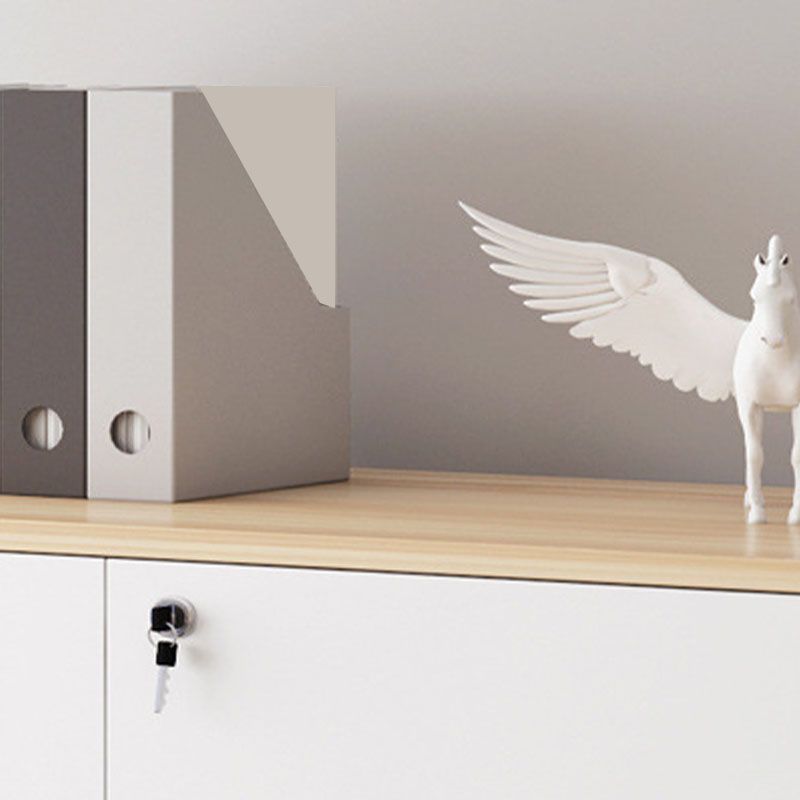 Gabinete de madera de ingeniería Archivo contemporáneo de archivo de pedestal