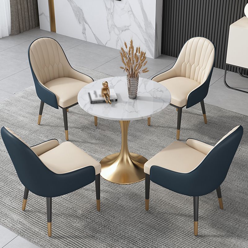 Sintered Stone White Dining Table Simplicity Tulip Base Table for Dining Room Clearhalo ' dining_table' 'Dining Tables & Seating' 'Dining Tables' 'furn' 'furn_dining_table' 'Furniture' 'furniture_dining_table' 'Kitchen & Dining Furniture' 'kitchen&dining_furn' 'kitchen' 'kitchen_dining_table' 1200x1200_005896a4-dbb6-449a-b4fa-84fcad7a1ba2