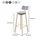Glam Low Back Bar Stool Footrest Round Upholstered Counter Height Stool Clearhalo 'Bar Furniture' 'Bar Stools' 'bar_stools' 'furn' 'furn_bar_stools' 'furniture_bar_stools' 'Kitchen & Dining Furniture' 'kitchen&dining_furn' 'kitchen' 'kitchen_furn' Furniture' 1200x1200_005a178a-b39c-465b-8490-750d6f9f91d8
