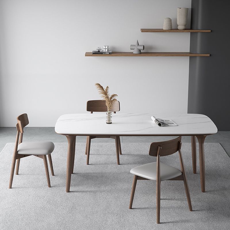 Modern Sintered Stone Top Dining Set Rectangle 1/3/4/5/7 Pieces wooden Table Set Clearhalo 'Dining Room Sets' 'Dining Tables & Seating' 'dining_room_set' 'furn' 'furn_dining_room_set' 'Furniture' 'Kitchen & Dining Furniture' 1200x1200_005bff78-a119-4e03-a55d-c99f8c1e636b