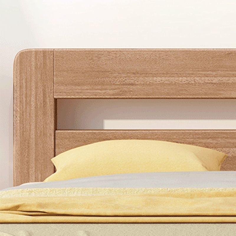 Panel de nogal escandinavo rectangular con marco de cama de cabecera