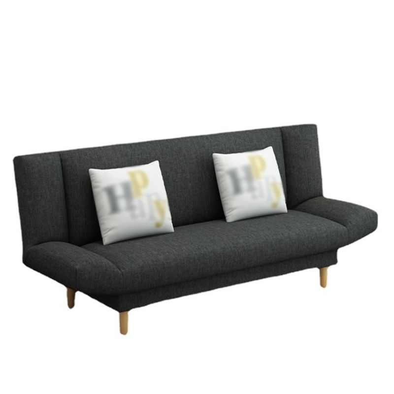 Linen Armless Sleeper with 2 Pillows Back for Apartment 29.53" Clearhalo 'furn' 'furn_sofas' 'Furniture' 'Living Room Furniture' 'Sofa' 'sofas' 1200x1200_005c09d0-9a48-44f4-abf3-167b473d09d1