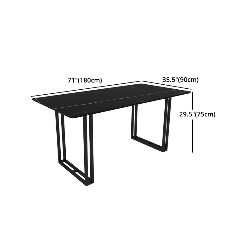 Modern 1/5/7 Pieces Dining Set Sintered Stone Dining Table with Leather Chairs Clearhalo 'Dining Room Sets' 'Dining Tables & Seating' 'dining_room_set' 'furn' 'furn_dining_room_set' 'Furniture' 'furniture_dining_room_set' 'Kitchen & Dining Furniture' 1200x1200_005c3186-37ad-4e07-91ec-8c23ef253975