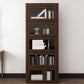 Espresso Shelf Bookcase Modern & Contemporary Bookshelf with Doors for Study Room