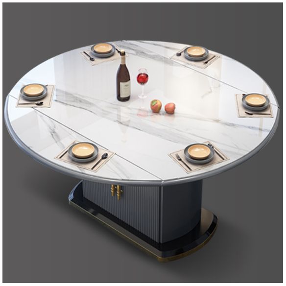 Round Traditional Luxury Dining Table Sintered Stone Table with Pedestal Base Clearhalo ' dining_table' 'Dining Tables & Seating' 'Dining Tables' 'furn' 'furn_dining_table' 'Furniture' 'furniture_dining_table' 'Kitchen & Dining Furniture' 'kitchen&dining_furn' 'kitchen' 'kitchen_dining_table' 1200x1200_005da51b-f8d4-4ff8-802f-5b545aea6e77