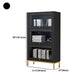 Glam Manufactured Wood Standard Bookcase Vertical Bookcase with Glass Doors Clearhalo 'Bookcases' 'furn' 'furn_bookcases' 'Furniture' 'furniture_bookcases' 'kitchen' 'kitchen_bookcases' 'Living Room Furniture' 'Office Furniture' 1200x1200_005eb1a0-685e-4636-83a4-f4f1dfe5b95a
