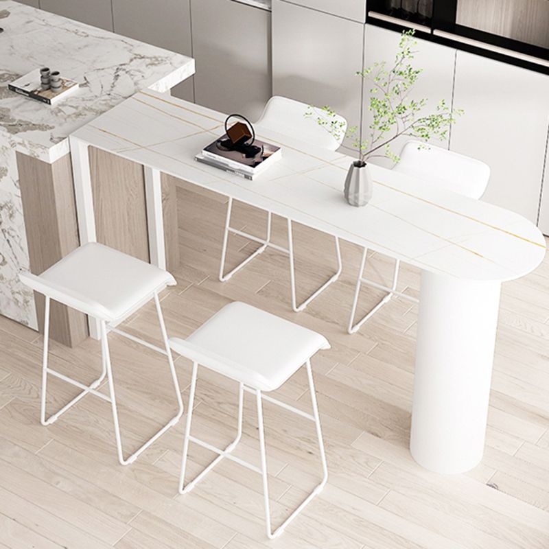 Banda da bar con tavolo da bar contemporaneo con doppio piedistallo per casa