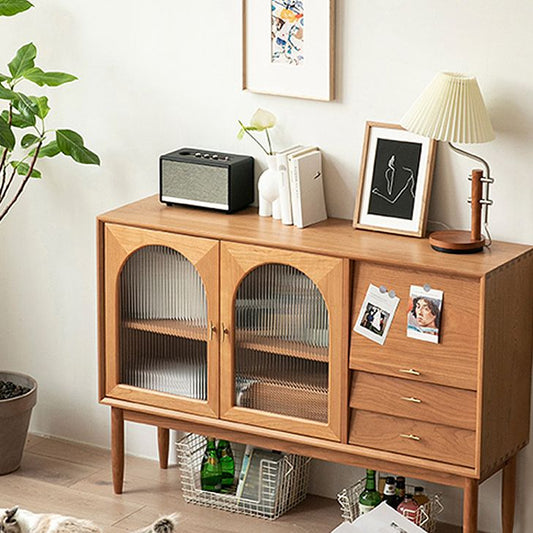Lade Pine Wood Sideboard Moderne verstelbare planken Cruerenza voor woonkamer