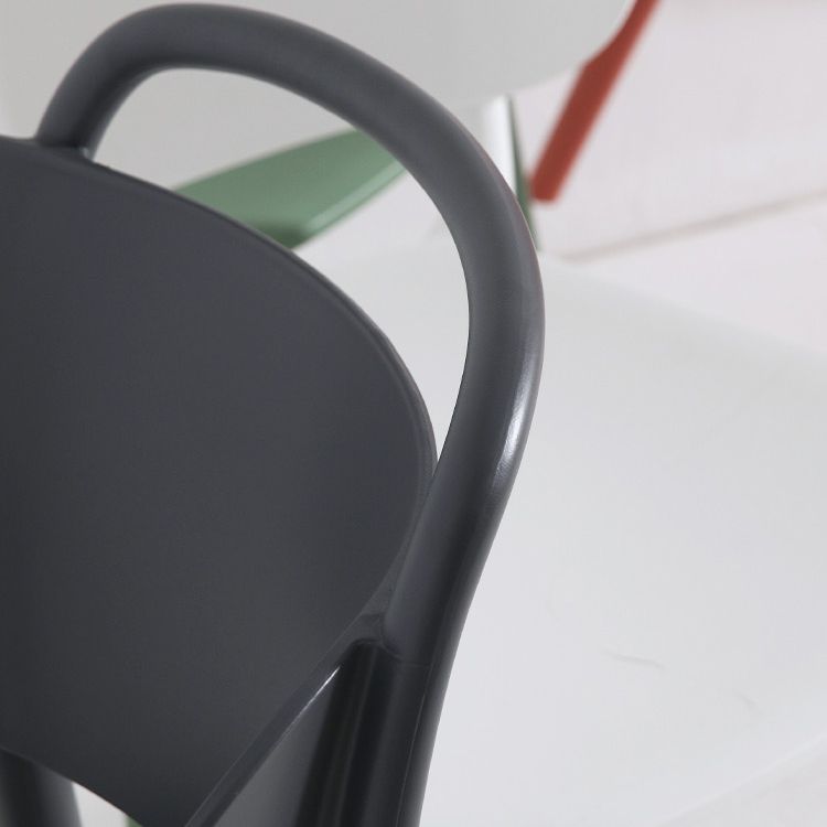 Contemporary Plastic Dining Room Chairs Open Back Dining Side Armless Chair (Set of 2) Clearhalo ' kitchen&dining_furn' 'Dining Chairs' 'Dining Tables & Seating' 'dining_chair' 'furn' 'furn_dining_chair' 'Furniture' 'furniture_dining_chair' 'Kitchen & Dining Furniture' 'kitchen' 1200x1200_0060690b-0129-4933-a6b9-52e5ce29a7c7