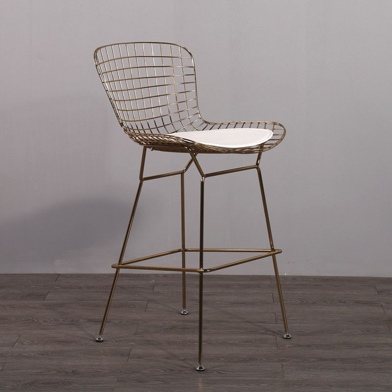 Contemporary Metal Barstools Indoor Bar Stool with Low Back and Footrest Clearhalo 'Bar Furniture' 'Bar Stools' 'bar_stools' 'furn' 'furn_bar_stools' 'furniture_bar_stools' 'Kitchen & Dining Furniture' 'kitchen&dining_furn' 'kitchen' 'kitchen_furn' Furniture' 1200x1200_0060713f-3f51-4ec8-842f-3592cce86dd5