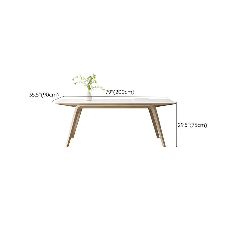 4フィートの白い石の上部長方形の現代的なダイニングテーブル