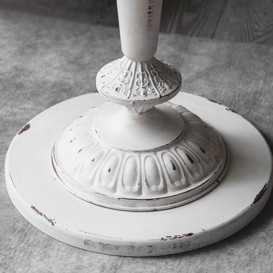 Design a base di piedistallo circolare realizzato con tavola di stile country francese in legno massiccio