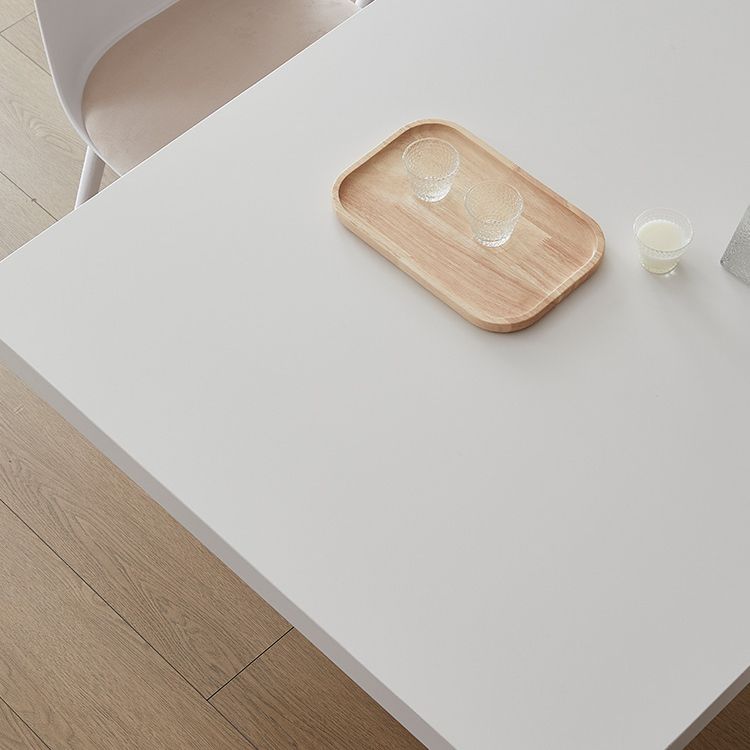 Tavolo da cucina moderno per la sala da pranzo bianca Acrilico a doppio piede fisso