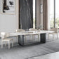 Modern 1/4/5/7 Pieces Rectangle Dining Set Sintered Stone Dining Table with Chairs Clearhalo 'Dining Room Sets' 'Dining Tables & Seating' 'dining_room_set' 'furn' 'furn_dining_room_set' 'Furniture' 'furniture_dining_room_set' 'Kitchen & Dining Furniture' 1200x1200_0062859b-8d49-4275-bdd7-2158ee5198a1