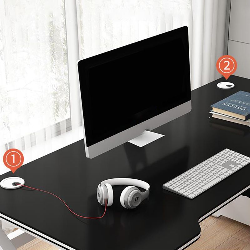 Zeitgenössischer Holz Office Desk Antique Finish Computer Desk mit Metallbeinen