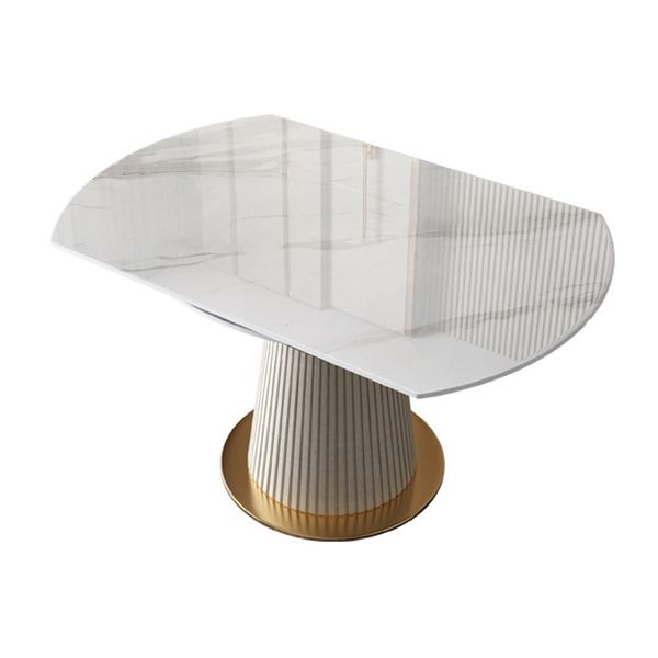 Glam Round Shape Dining Table Standard Sintered Stone Dining Table with Pedestal Base Clearhalo ' dining_table' 'Dining Tables & Seating' 'Dining Tables' 'furn' 'furn_dining_table' 'Furniture' 'furniture_dining_table' 'Kitchen & Dining Furniture' 'kitchen&dining_furn' 'kitchen' 'kitchen_dining_table' 1200x1200_00648550-effc-4aed-9ccf-9235534f157c
