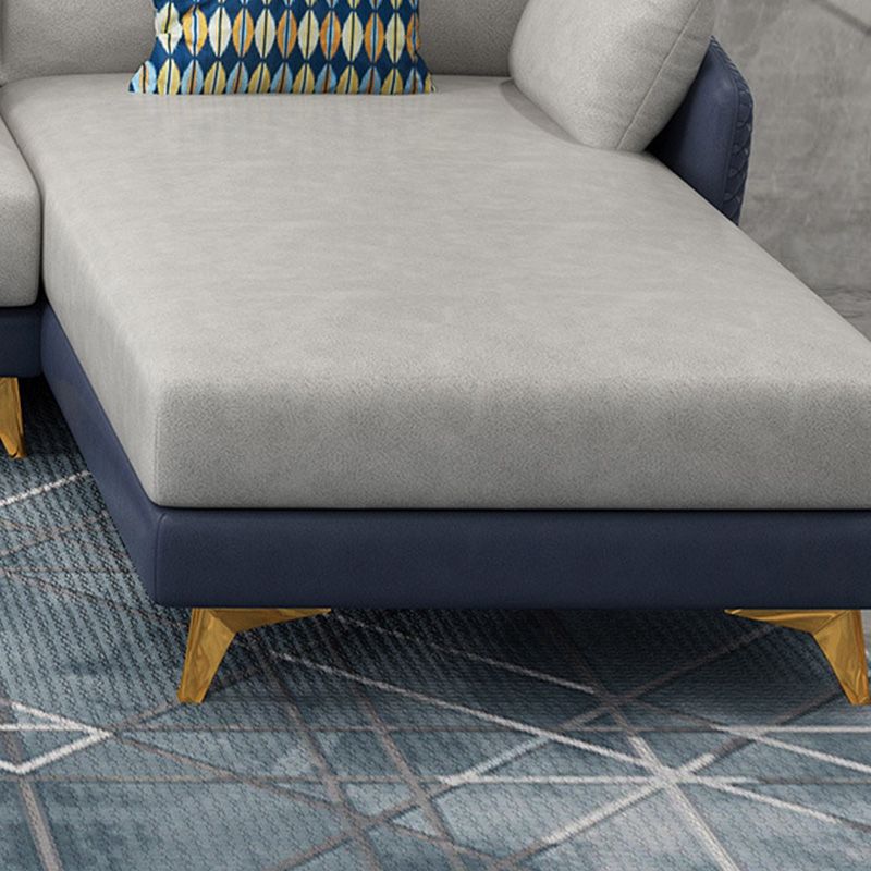 Divano resistente alle macchie modernismo e chaise in vetro a 4 posti