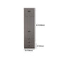 Contemporary Grey Wardrobe Armoire Engineered Wood Wardrobe Closet