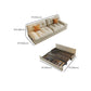 Scandinavian Futon Set with Mattress Faux leather Futon with Storage