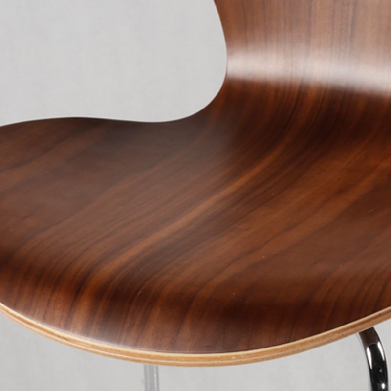 Modern Armless Backrest Bar Stool Wood Kitchen Bar Stool with 4 Metal Legs Clearhalo 'Bar Furniture' 'Bar Stools' 'bar_stools' 'furn' 'furn_bar_stools' 'Furniture' 'Kitchen & Dining Furniture' 1200x1200_00661b08-5056-4780-979a-fe044ba7176c