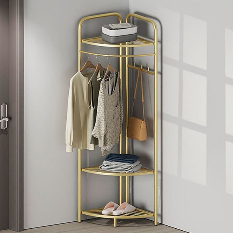Contemporary Metal Coat Rack Free Standing Clothes Hanger for Living Room Clearhalo 'Entry & Mudroom Furniture' 'furn' 'furn_hall_tree_coat_racks' 'Furniture' 'Hall Trees & Coat Racks' 'hall_tree_coat_racks' 1200x1200_00676eeb-6e9f-454f-969d-c953ce1cd93b