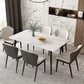 Contemporary Style Sintered Stone Dining Table Rectangular 4 Legs Table in White Clearhalo ' dining_table' 'Dining Tables & Seating' 'Dining Tables' 'furn' 'furn_dining_table' 'Furniture' 'furniture_dining_table' 'Kitchen & Dining Furniture' 'kitchen&dining_furn' 'kitchen' 'kitchen_dining_table' 1200x1200_006bbbf1-292f-4c90-847c-2a2615b61ac0