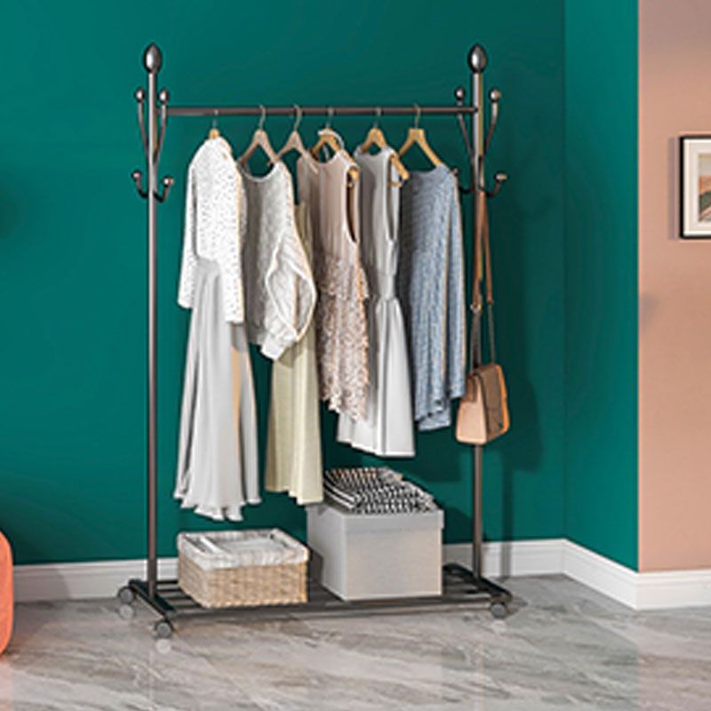 Glamellschichtbügel Metal 4 Haken frei stehende Kleiderregal mit Lagerregale