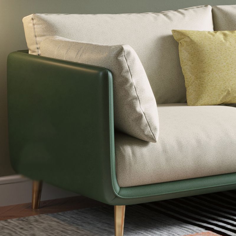 Modern Faux Leather Tuxedo Arm Sofa with Loose Back for Living Room, Water Proof Clearhalo 'furn' 'furn_sofas' 'Furniture' 'furniture_sofas' 'kitchen' 'kitchen_sofas' 'Living Room Furniture' 'Sofa' 'sofas' 1200x1200_006e1f54-df05-4e0b-89de-9c6d8aeaf52a