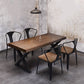 Industrial Style Solid Wood Dining Table Brown Rectangle Table with Metal Base for Dinning Room Clearhalo ' dining_table' 'Dining Tables & Seating' 'Dining Tables' 'furn' 'furn_dining_table' 'Furniture' 'furniture_dining_table' 'Kitchen & Dining Furniture' 'kitchen&dining_furn' 'kitchen' 'kitchen_dining_table' 1200x1200_007094a4-c06f-429b-b836-234256e94418