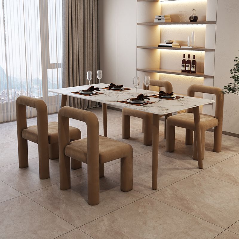 Modern Style Stone Furniture 1/5 Pcs Dining Room Table Set for Home