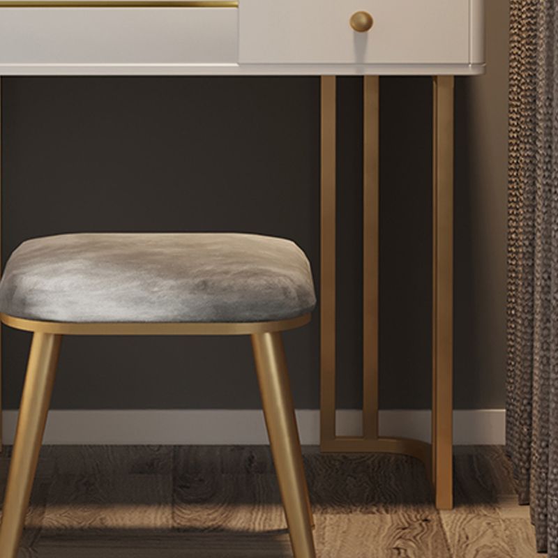 Glam 29.52" Height Wood Flip-top Dressing Table Make-up Vanity with Mirror