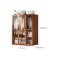 Modern Style Wardrobe Cabinet Solid Wood Clothes Rail Wardrobe Armoire