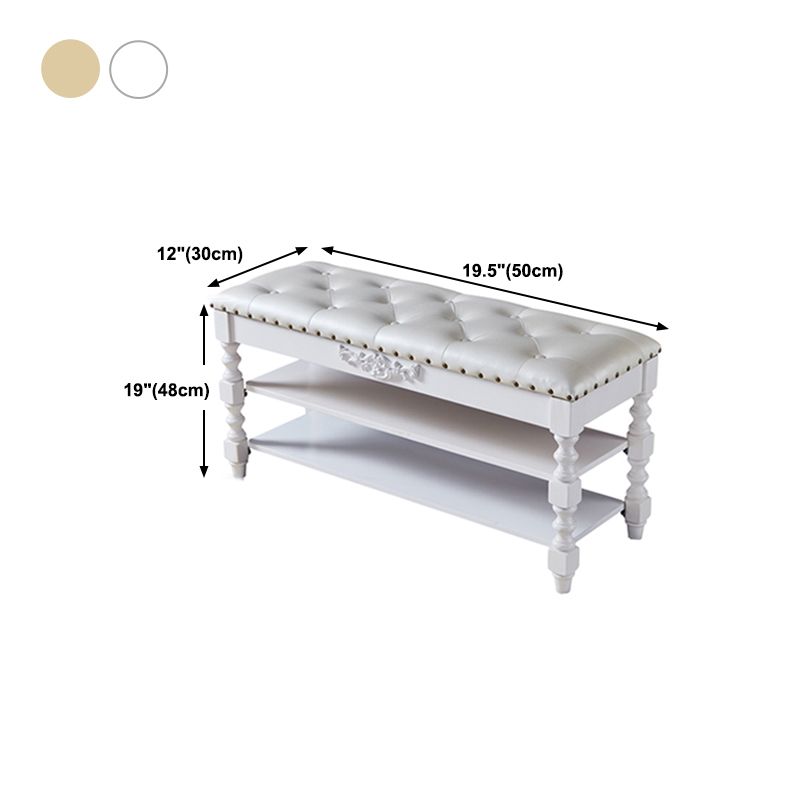 Rubberwood Cushioned Upholstered Seating Bench with Legs Entryway Bench with Storage Clearhalo 'Benches' 'Chairs & Seating' 'furn' 'furn_benches' 'Furniture' 'Living Room Furniture' 1200x1200_00719681-0516-4bab-8685-95cda9f19c82