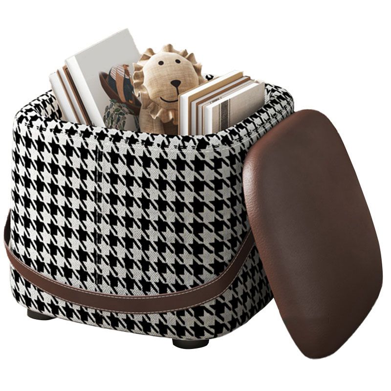 Modern Pouf Ottoman Fabric Upholstered Solid Color Portable Square Ottoman with Storage Clearhalo 'furn' 'furn_ottomans_poufs' 'Furniture' 'Living Room Furniture' 'Ottomans & Poufs' 'ottomans_poufs' 1200x1200_007217fc-7be2-4325-9032-fb15b2bc9e10