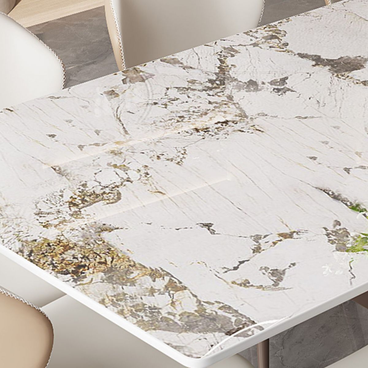 Modern 1/2/5/7/9 Pieces Silver Dinette Set with Sintered Stone Rectangle Dining Table Set Clearhalo 'Dining Room Sets' 'Dining Tables & Seating' 'dining_room_set' 'furn' 'furn_dining_room_set' 'Furniture' 'furniture_dining_room_set' 'Kitchen & Dining Furniture' 1200x1200_00726ef2-2aff-4c27-9974-8f65ac4dc6e5