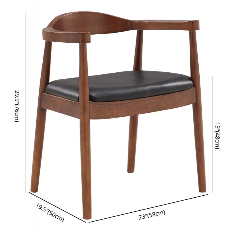Contemporary Home Arm Chair Open Back Upholstered Wood Dining Room Chair Clearhalo ' kitchen&dining_furn' 'Dining Chairs' 'Dining Tables & Seating' 'dining_chair' 'furn' 'furn_dining_chair' 'Furniture' 'furniture_dining_chair' 'Kitchen & Dining Furniture' 'kitchen' 1200x1200_00740bb4-5518-4790-b9f4-2487506109c5