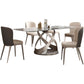 Traditional Luxury Dining Table Gray Rectangle Sintered Stone Dining Table with Pedestal Base Clearhalo ' dining_table' 'Dining Tables & Seating' 'Dining Tables' 'furn' 'furn_dining_table' 'Furniture' 'furniture_dining_table' 'Kitchen & Dining Furniture' 'kitchen&dining_furn' 'kitchen' 'kitchen_dining_table' 1200x1200_0074b0f4-6b76-4411-a3ab-1e631ffd8fda