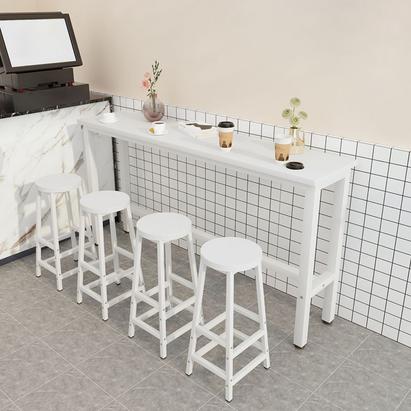 Industrial Rectangle Wood Counter Table 5 Pieces Bar Table Set for Cafe Clearhalo 'Bar Furniture' 'furn' 'furn_home_bar_bar_sets' 'Furniture' 'Home Bars & Bar Sets' 'home_bar_bar_sets' 'Kitchen & Dining Furniture' 1200x1200_00774eb9-380e-4bf7-8ba9-f55c68883b82