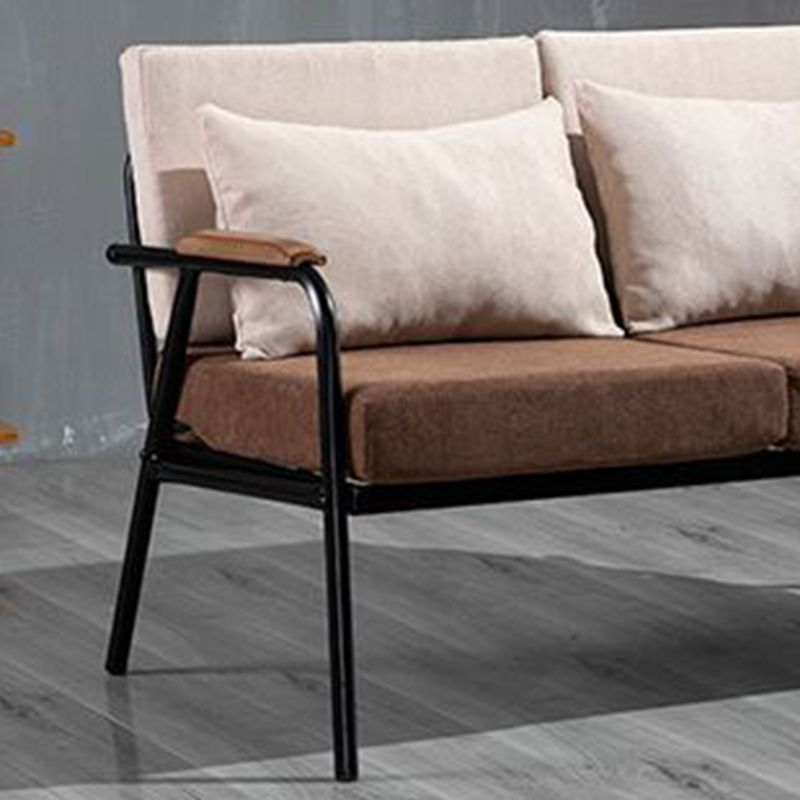 2-Sitzer-Sofa-Quadratarm 29,53 "hoch mit schwarzem Rahmen für Wohnzimmer