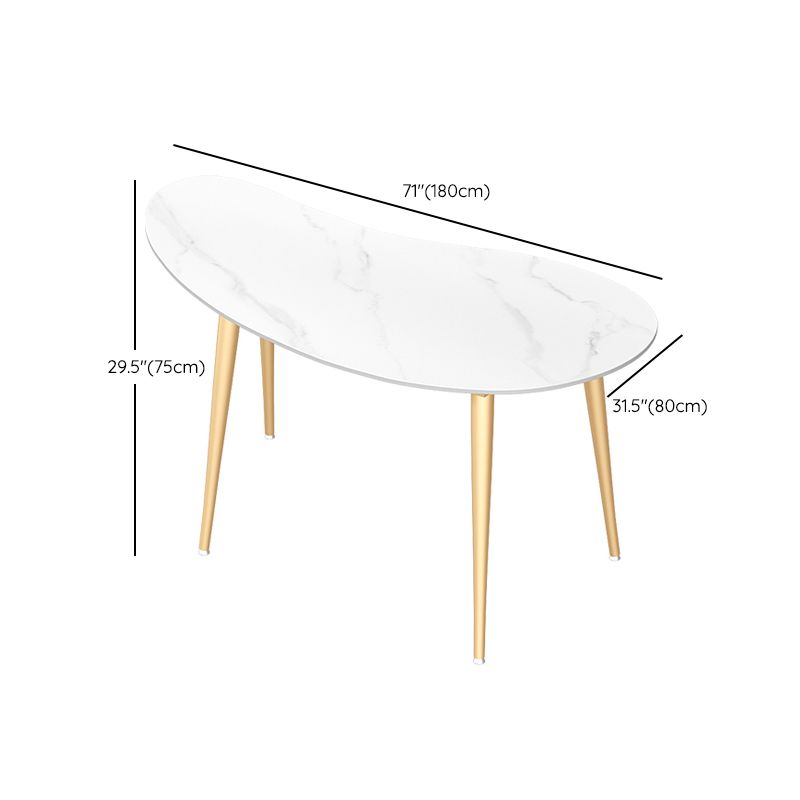 Irregular Shaped Office Conference Table Stone Writing Desk in White Clearhalo 'furn' 'furn_office_desk' 'Furniture' 'Office Desks' 'Office Furniture' 'office_desk' 1200x1200_00783fe0-5173-4ae9-bfb7-9d5d77b20c83
