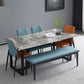 Industrial Grey Table for Restaurant Rectangle Dining Table with Double Pedestal Clearhalo 'Dining Tables & Seating' 'Dining Tables' 'dining_table' 'furn' 'furn_dining_table' 'Furniture' 'furniture_dining_table' 'Kitchen & Dining Furniture' 'kitchen' 'kitchen_dining_table' 1200x1200_0079cec9-58d5-405f-a73b-e1f324c0f7d5